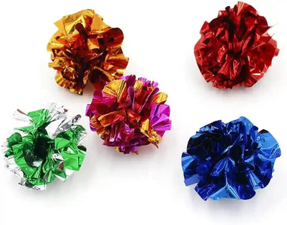 ISMARTEN 12 Packs Crinkle Balls Cat Toys for Indoor Cats, Lightweight Shiny Crinkle Paper Ball for Kitten (Random Color) (2.36 In)6