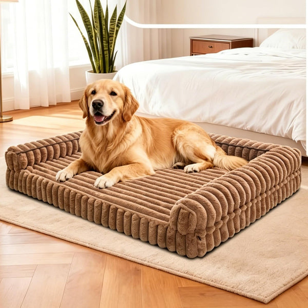 Waterproof Orthopedic Dog Bed for Medium Dogs Brown | Non-Slip Egg-Crate Memory Foam Dog Couch Pet Bed with Sides Removable Washable Cover for Crate11