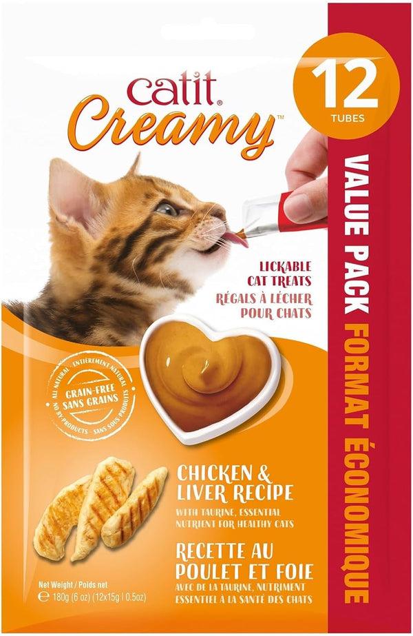 Catit Creamy Lickable Cat Treat – Hydrating and Healthy Treat for Cats of All Ages - Assortment, 72-Pack6
