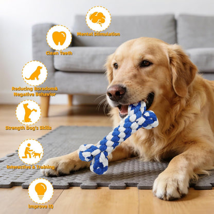 Dog Teething Chew Toys - 12 Pack Small Medium Breed Puppy Toy, Variety Dogs Rope Chew Toys Bundle for Boredom,Pet Interactive Squeaky Toys. Indestructible Cotton Puppy Teething Chew Tug Toys2