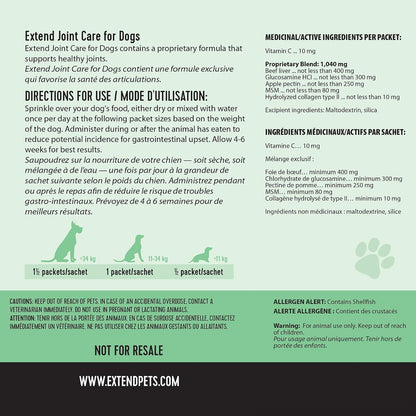 Extend Joint Support for Dogs Hip and Joint Supplement for Dogs Glucosamine Hip & Joint Support Arthritis Supplement, Support Healthy Joints, Mobility & Flexibility for All Dog Breeds - Made in USA9