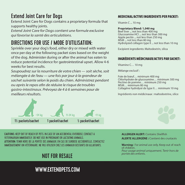 Extend Joint Support for Dogs Hip and Joint Supplement for Dogs Glucosamine Hip & Joint Support Arthritis Supplement, Support Healthy Joints, Mobility & Flexibility for All Dog Breeds - Made in USA9
