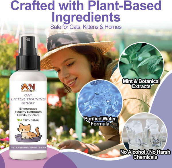 Cat Litter Training Spray – 150Ml Natural Attractant for Cats & Kittens – Helps Guide Proper Litter Box Use – Indoor Toilet Training Aid4