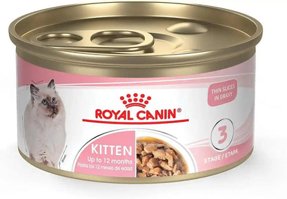 ROYAL CANIN Feline Health Nutrition Kitten Thin Slices in Gravy Cat Food, 3 Oz (Pack of 12) | for Growing Kittens, Tender Thin Slices, Savory Gravy Formula, Twelve Individual 3 Oz Cans11
