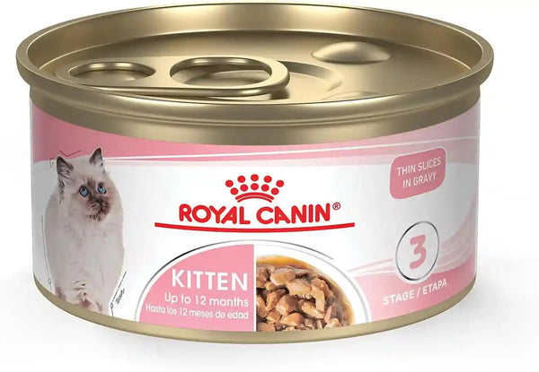 ROYAL CANIN Feline Health Nutrition Kitten Thin Slices in Gravy Cat Food, 3 Oz (Pack of 12) | for Growing Kittens, Tender Thin Slices, Savory Gravy Formula, Twelve Individual 3 Oz Cans11