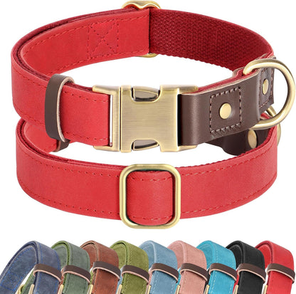 Didog PU Leather Dog Collar for Small Dogs Puppy, Soft Lining, Green S | All-Day Comfort for Daily Walks and Backyard Play, Quick Release Metal Buckle for Easy on & Off, D-Ring for Leash, Easy Clean23