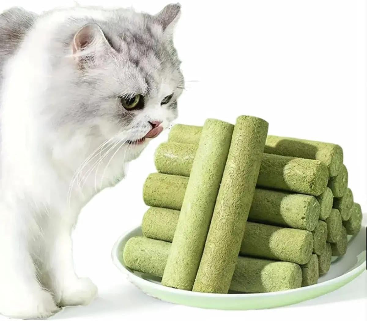 meowly-110g-cat-grass-sticks-for-cats-natural-chicken-flavored-cat-grass-sticks-for-teeth-cleaning-and-hairball-remedy