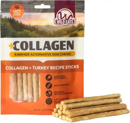 Wild Eats Real Duck Collagen Bully Sticks for Dogs, 25 Pack, Rawhide Free | No Hide Chew Treat Made without Grain, 5 Inch Size, High Protein, Satisfies Natural Gnawing Urges, Suits All Breeds10