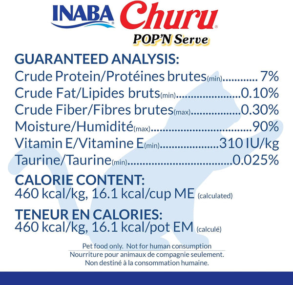 INABA Churu Pop'N Serve Lickable Cat Treats, Tuna Variety, 10Ct | Immune Support, 90% Moisture, 16 Calories, Soft Jelly, Easy-Serve Cup, Grain-Free, 10 X 1.2 Oz Cups3