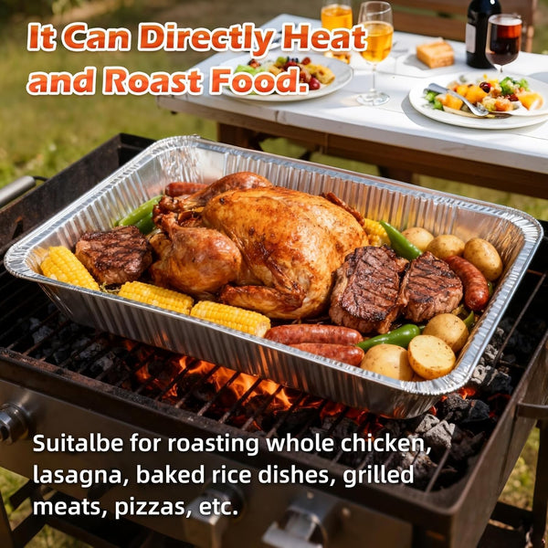 21"X13" Full Size Aluminum Pans, 20 Pack – Heavy Duty Deep Disposable Foil Roasting Pan & Baking Pans, Large Chafing Trays for Catering, Steam Table, Hotels, Restaurants, Buffets & Bakeware5