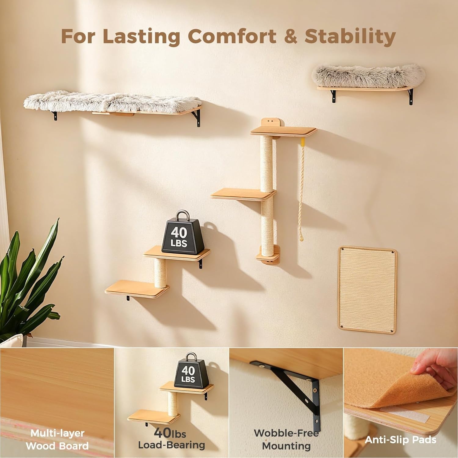 pawz-road-cat-wall-shelves-modern-cat-wall-furniture-with-sisal-posts-5-in-1-wall-mounted-cat-tree-wood-cat-shelves-with-long-perch-cat-wall-climber-holds-up-to-40lbs-for-large-indoor-cats