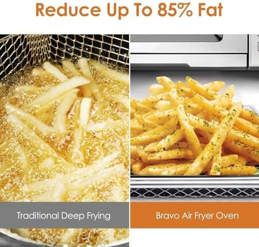 bravo-air-fryer-toaster-smart-oven-12-in-1-countertop-convection-30-qt-xl-capacity-50-500-f-temperature-controls-top-and-bottom-heater-adjustments-0-100-brushed-stainless-steel-look