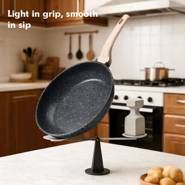 10 Inch Nonstick Frying Pan Skillet, Non Stick Granite Fry Pans, Stone Cookware Omelet Pan, Egg Frying Pan with Heat-Resistant Handle, Requires Installation, PFOA Free Chef'S Pan, Induction Compatible2