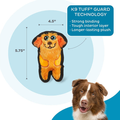 Outward Hound Durablez Minis Stuffing-Free Squeaky Plush Dog Toy for Puppies & Small Dogs - Interactive, Soft yet Tough, No Mess, Jumbo Squeaker, Long-Lasting Play, Dog3