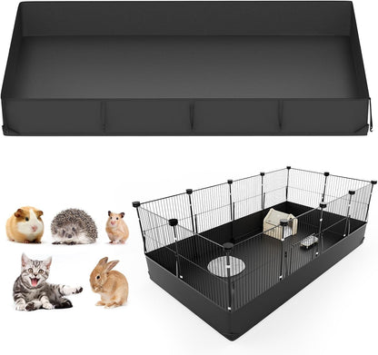 Tresbro Guinea Pig Cage Liner with One-Hand Release Hook & Thickened Corner, 48''L X 24''W Waterproof & Washable Mat (Without Cage) for C&C Grids Guinea Pig Hedgehog Bunny Habitat, Rabbit Cage Liner1