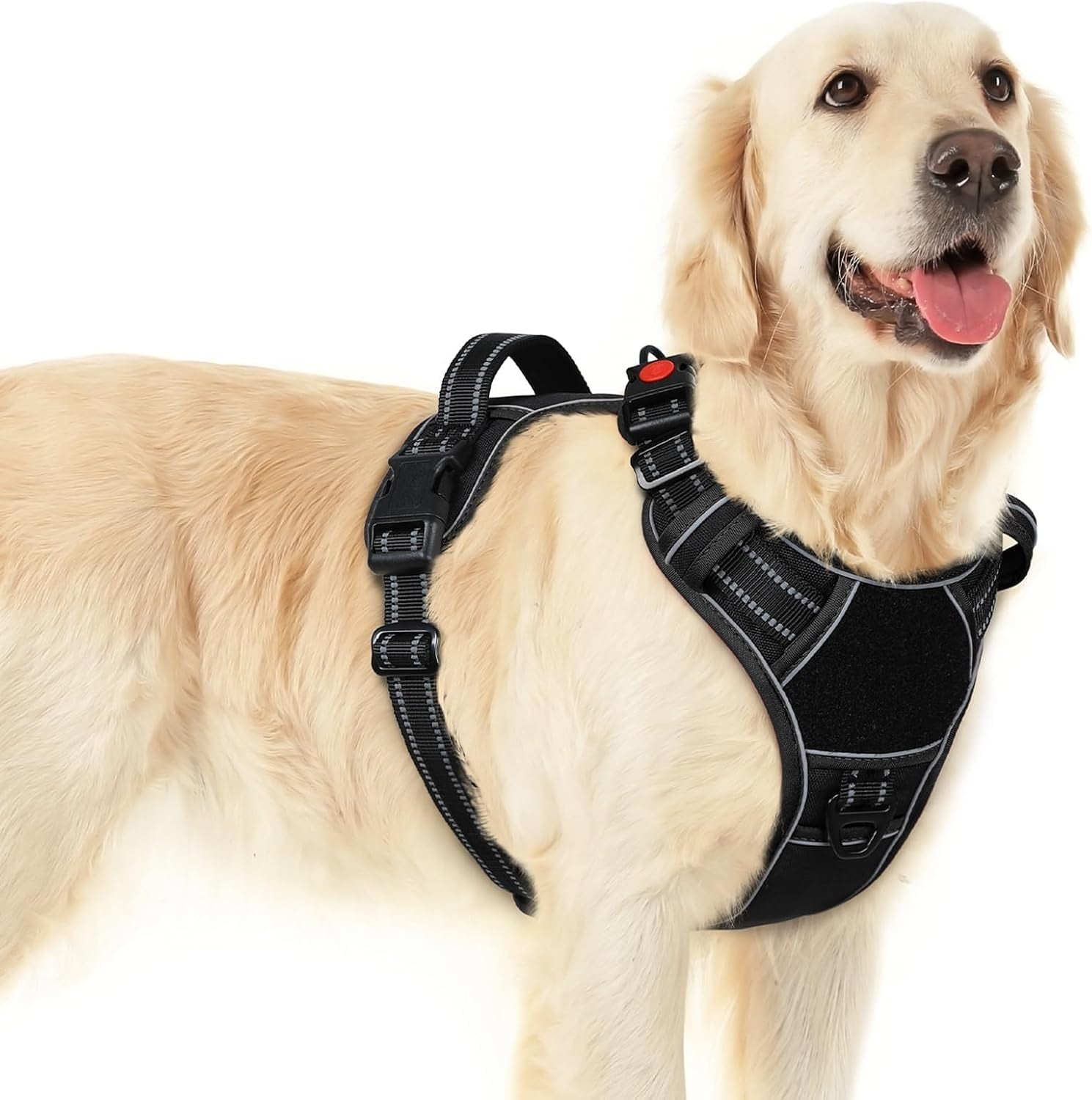 eagloo-dog-harness-no-pull-for-large-dogs-easy-on-off-with-3-buckles-no-choke-with-front-clip-adjustable-fit-molle-system-reflective-vest-easy-control-for-walking-black-large