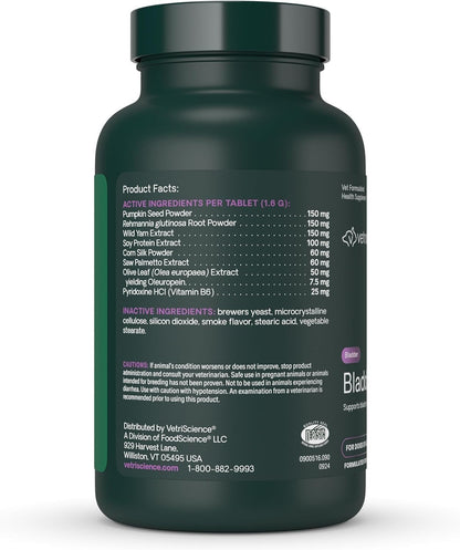 Vetriscience Bladder Health Chewable Tablets, Bladder Strength Urinary Tract Supplement for Dogs, Reduce Urine Leakage and Overactive Bladder, with Soy Protein and Saw Palmetto, Smoke, 90 Count2
