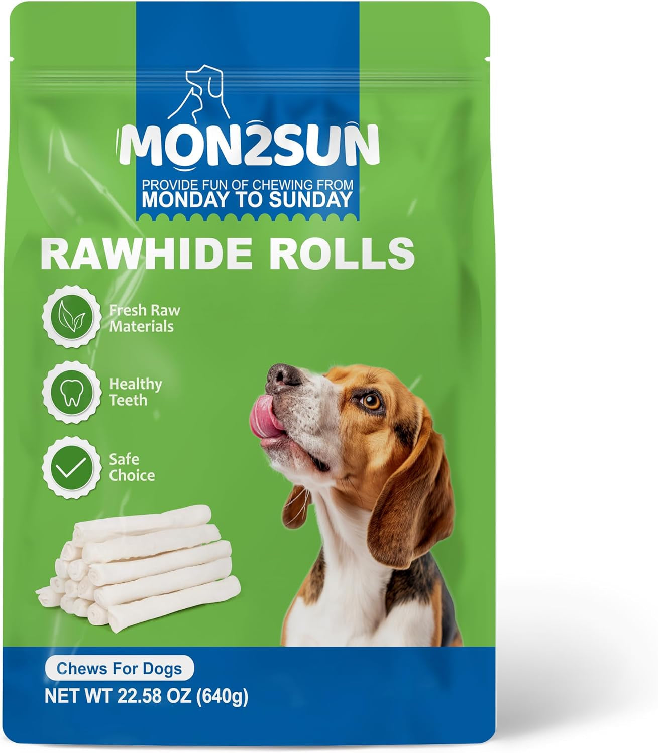 mon2sun-dog-treats-6inch-natural-flavor-rawhide-rolls-22-58-oz-40-count-long-lasting-chew-teeth-cleaning-no-artificial-colors-suitable-for-puppy-and-small-dogs