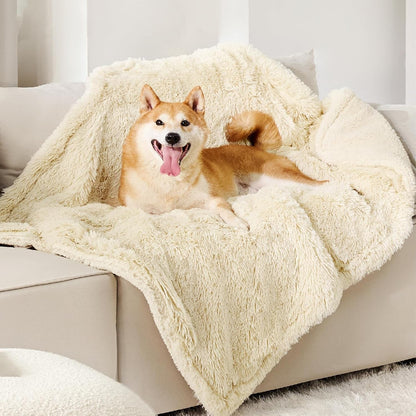 Bedsure Waterproof Dog Blanket for Small Dogs Cats Fluffy Faux Fur, 30X40 | Plush Fuzzy Reversible Pet Blankets for Couch and Dog Bed, Soft Calming Throw Cat Puppy Blanket Washable, Dog Gift, Brown17