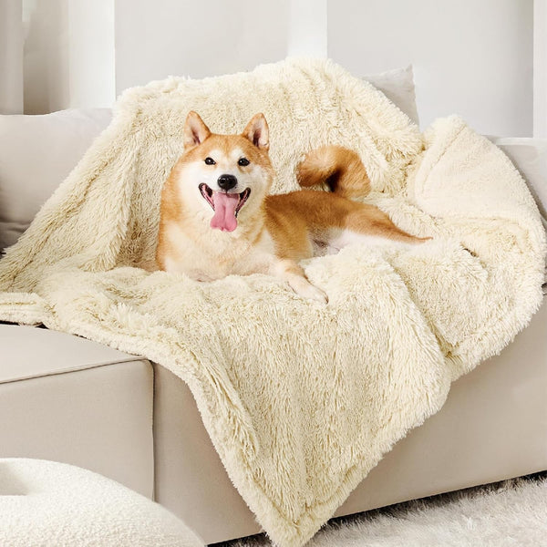 Bedsure Waterproof Dog Blanket for Small Dogs Cats Fluffy Faux Fur, 30X40 | Plush Fuzzy Reversible Pet Blankets for Couch and Dog Bed, Soft Calming Throw Cat Puppy Blanket Washable, Dog Gift, Brown17