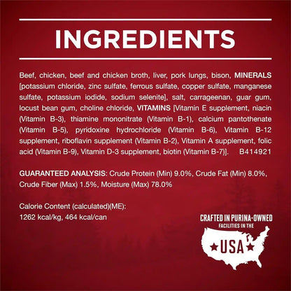 Purina ONE Wet Dog Food True Instinct Classic Ground Grain-Free Formula with Real Beef and Bison High Protein Dog Food - (Pack of 12) 13 Oz. Cans6
