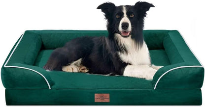Comfort Expression Orthopedic Dog Bed for Extra Large Dogs with Bolster | Waterproof Dog Couch Bed with Washable Cover & Non-Slip Bottom, Supportive Egg Crate Foam XL Pet Bed, 42X30 Inch192