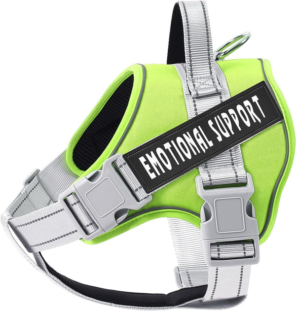 Voopet Service Dog Harness, Emotional Support Pet Vest Harness, Reflective Breathable & Adjustable No Pull ESA Harness for Small Medium Large Dogs (With 4 PCS Removeable Tags),Xx Small (Pack of 1)20