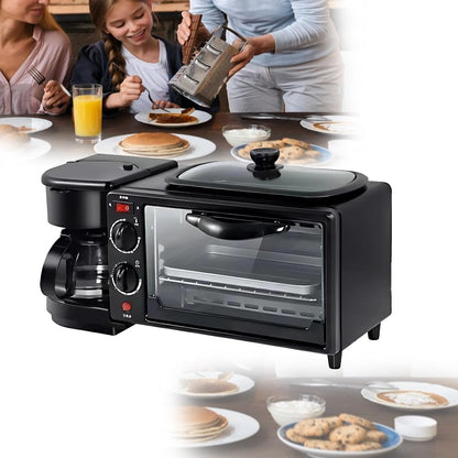 Breakfast Center 4-In-1 with Coffee Maker, Non-Stick Skillet, 7L Toaster Oven and Dual Heating Elements, Compact Kitchen Appliance for Apartments and Dorm Living1