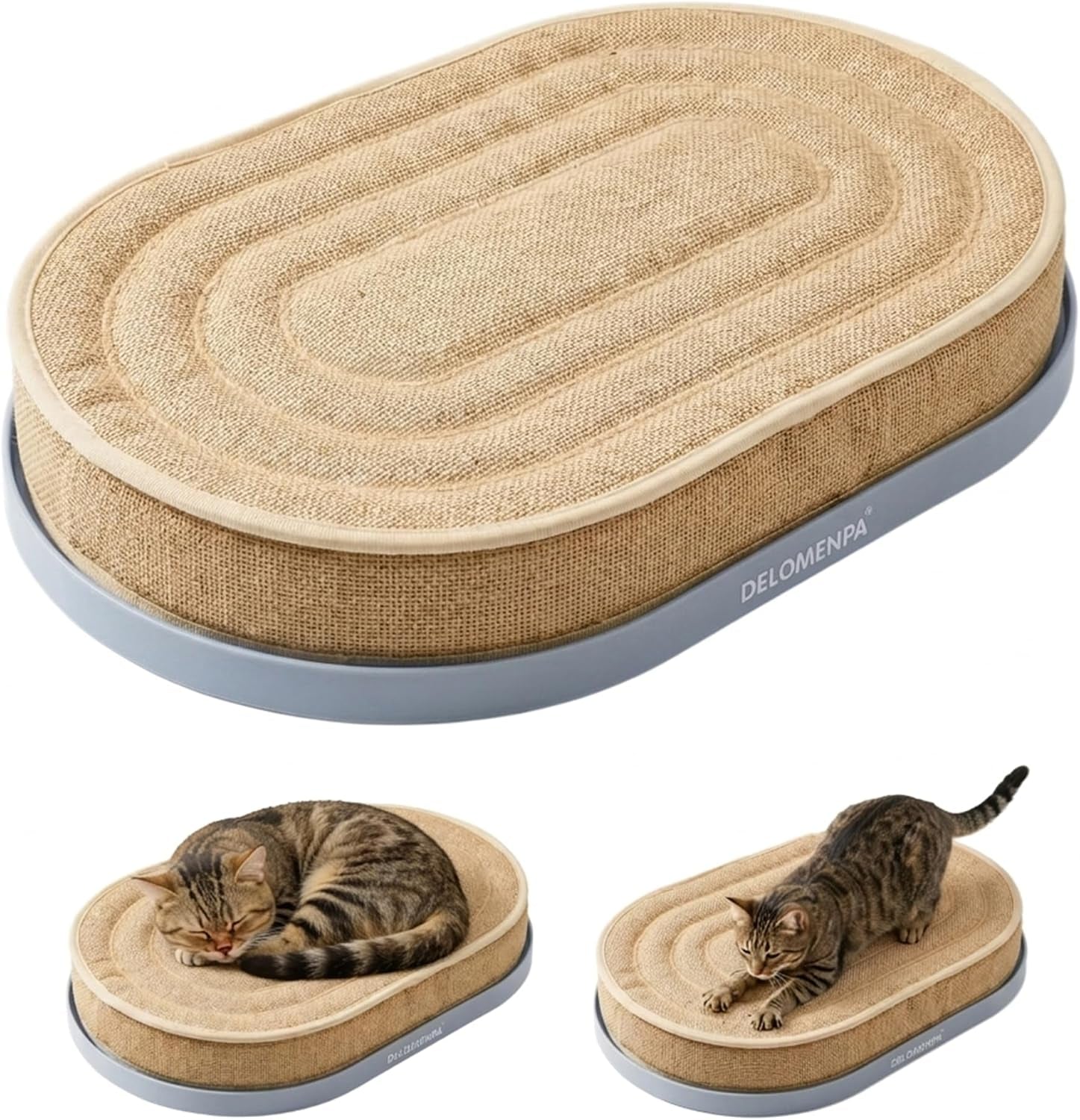 large-sisal-cat-scratcher-lounge-2-in-1-cat-bed-with-durable-base-plush-foam-cushion-non-shedding-cat-scratching-pad-for-indoor-cats-22x14-no-mess-furniture-protector