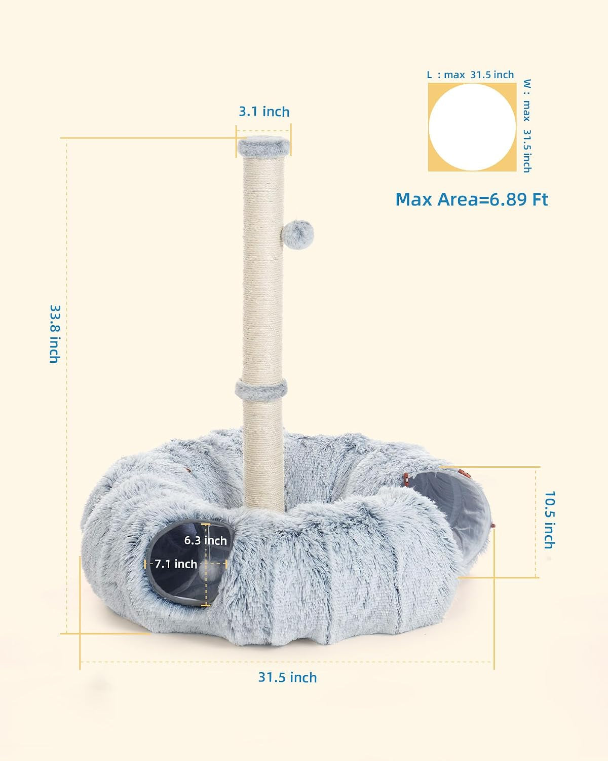 aechonow-3-in-1-cat-tunnel-bed-34-cat-scratching-post-for-indoor-cats-fluffy-peekaboo-donut-hideout-toy-for-pets-rabbit-ferret