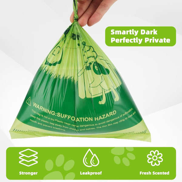 Dog Poop Bags Rolls, Extra Thick Leak Proof Pet Waste Bag, 360 Count Tear Resistant Poop Bags for Dogs for Outdoor Doggie Walking and Cat Litters Cleaning3