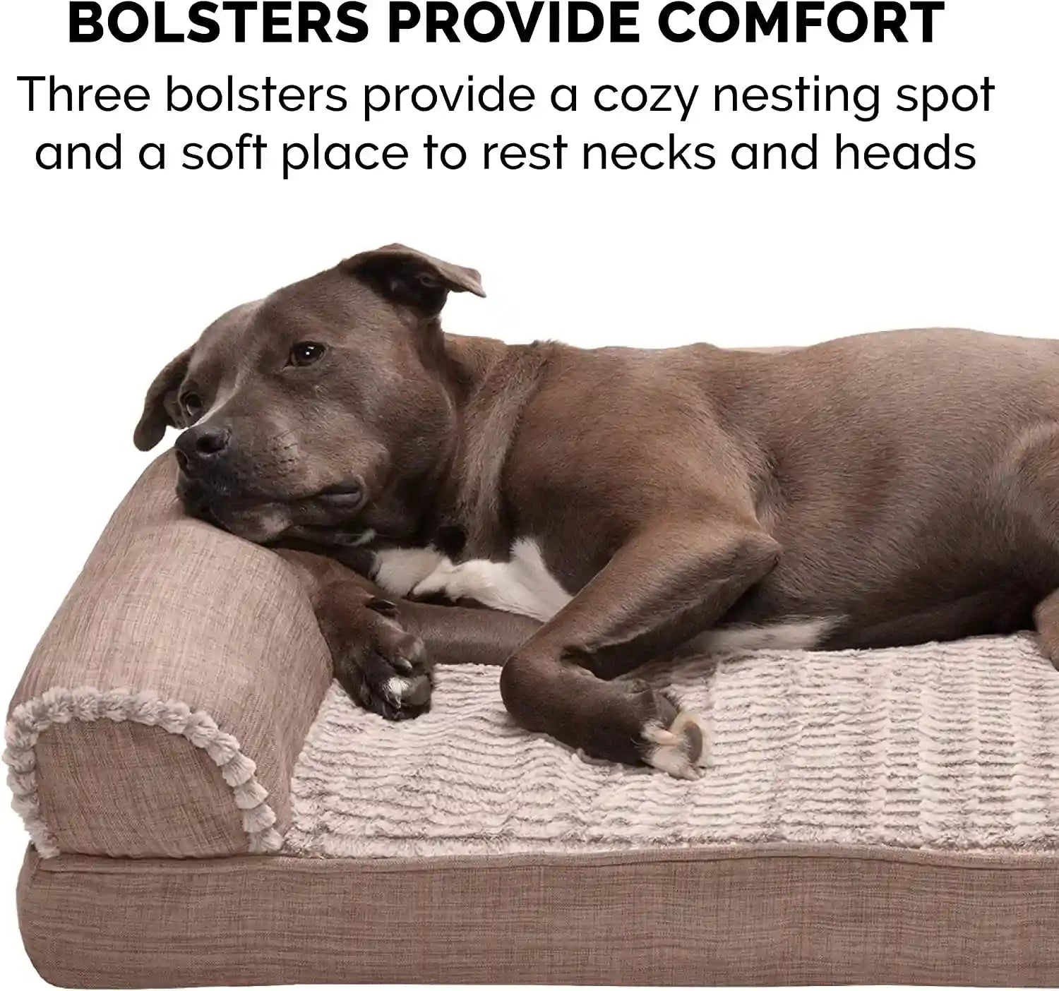 furhaven-memory-foam-dog-bed-for-medium-small-dogs-w-removable-bolsters-washable-cover-for-dogs-up-to-35-lbs-luxe-faux-fur-performance-linen-sofa-woodsmoke-medium