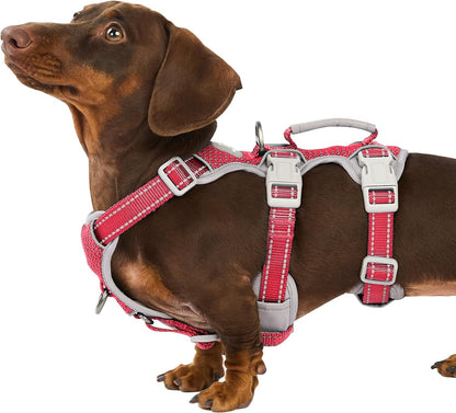 Huntboo Escape Proof Harness, No Slip Dog Harness Escape Proof, Fully Reflective Harness with Handle, Breathable, Durable, Adjustable Vest for Medium Dogs Walking and Training Gear (Black, M)26