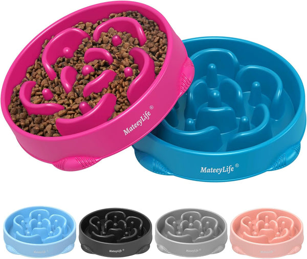 Mateeylife 2-Pack Slow Feeder Dog Bowls, 2 Cups, Dog Puzzle Feeder Bowl | Food-Contact Safe, Dishwasher Safe, Non-Slip Base, Maze Design, for Fast Eaters, for Dogs and Cats, Daily Mealtimes13