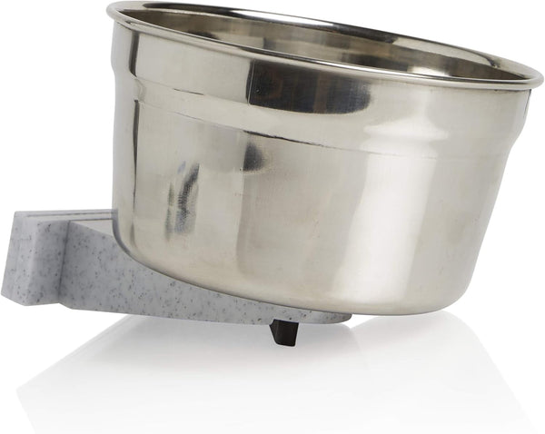 Lixit® Stainless Steel Kennel Food or Water Bowl - Non Spill Hanging Removable Crate Bowls - Carrier Cage Dish for Dogs or Cats for Feeding and Drinking (Stainless Steel, 20 Ounce)6