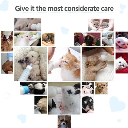 Puppy Kitten Bottle for Nursing, Newborn Baby Dog Cat Rabbit Feeding Feeder6