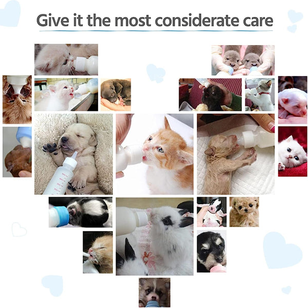 Puppy Kitten Bottle for Nursing, Newborn Baby Dog Cat Rabbit Feeding Feeder6