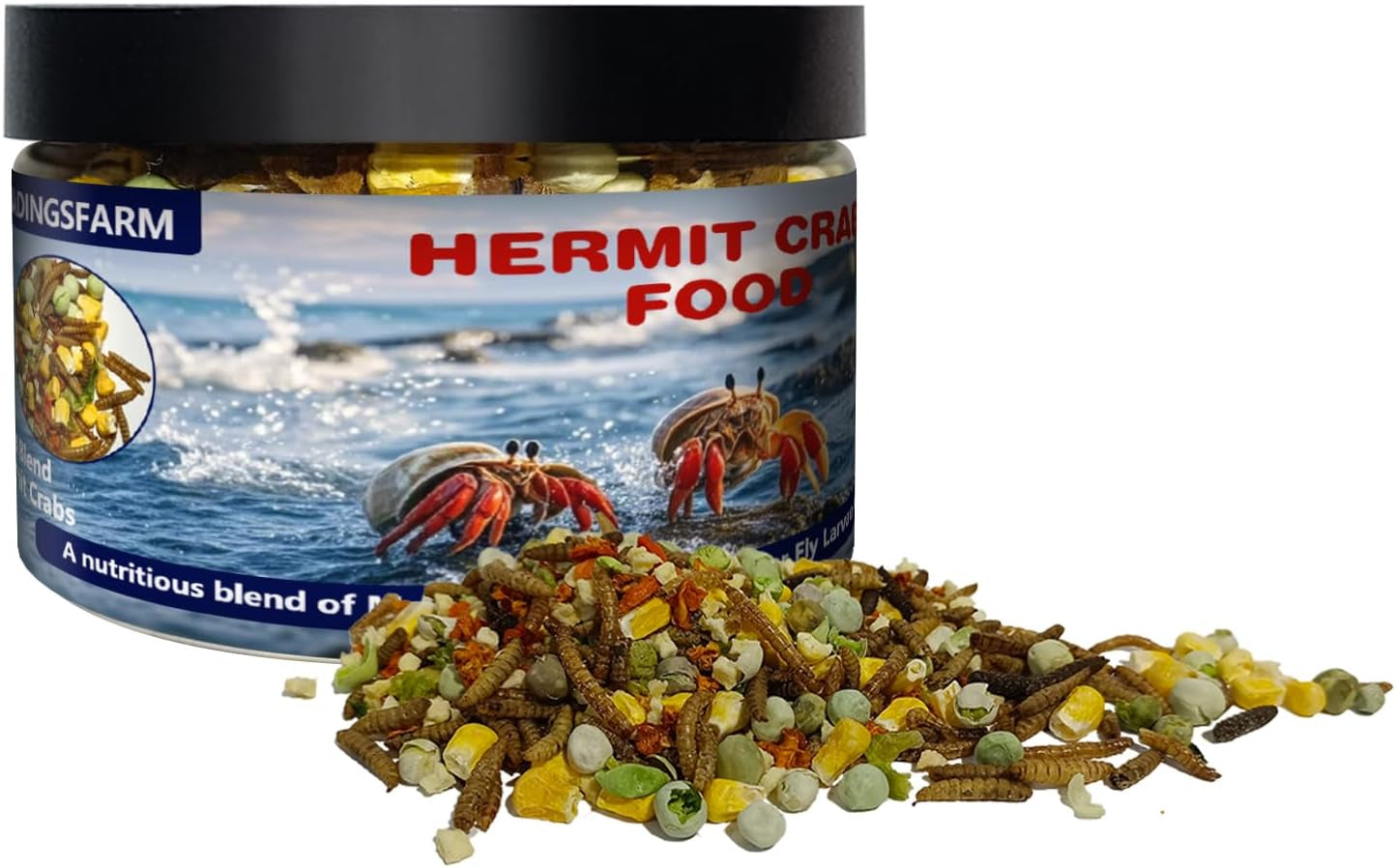jadingsfarm-fruity-buffet-blend-diet-4-4-oz-food-for-hermit-crabs-all-natural-hermit-crab-food-hermit-crab-treats-high-protein-nutrient-blend-diet-of-oats-blueberries-strawberry-banana-sprouted-seeds-mix-for-hermit-crabs