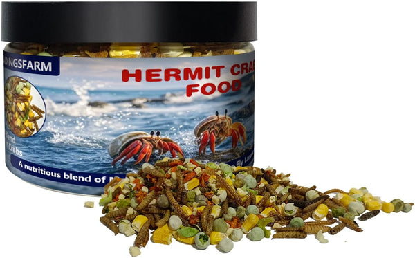 JADINGSFARM Fruity Buffet Blend Diet, 4.4 Oz Food for Hermit Crabs, All Natural Hermit Crab Food, Hermit Crab Treats, High Protein & Nutrient Blend Diet of Oats, Blueberries, Strawberry, Banana, Sprouted Seeds Mix for Hermit Crabs.9