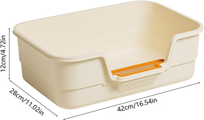 Large Cat Litter Box with Lid, Shovel, Cute Breathable Potty | Anti-Splashing Toilet,High Edges Kitty Covered Litter Boxes for Kitty Cat Litterbox for Indoor Use Cat Owners Gifts for Women2
