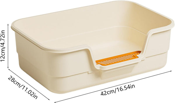 Large Cat Litter Box with Lid, Shovel, Cute Breathable Potty | Anti-Splashing Toilet,High Edges Kitty Covered Litter Boxes for Kitty Cat Litterbox for Indoor Use Cat Owners Gifts for Women2