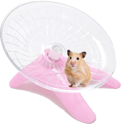 Hamster Flying Saucer Silent Running Exercise Wheel for Hamsters, Gerbils, Mice,Hedgehog and Other Small Pets Silent Running Wheel Hamster Wheel (White)8