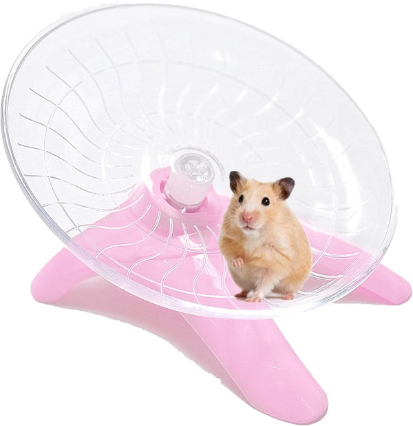Hamster Flying Saucer Silent Running Exercise Wheel for Hamsters, Gerbils, Mice,Hedgehog and Other Small Pets Silent Running Wheel Hamster Wheel (White)8