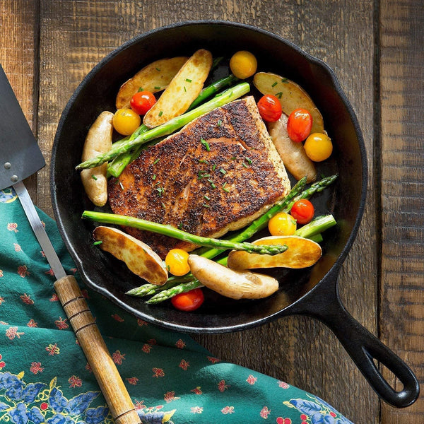Cast Iron Skillet 3-Piece Set W/Cookbook - Heavy-Duty Professional Restaurant Chef Quality Pre-Seasoned Pan Cookware - 10", 8", 6.25" Pans - for Frying, Saute, Cooking, Pizza - Black4