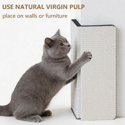 Cat Scratcher Pads, Foldable Cardboard for Corner Walls 17″Lx13″Wx0.78″H Scratching Post for Indoor Cats (White,Medium)5