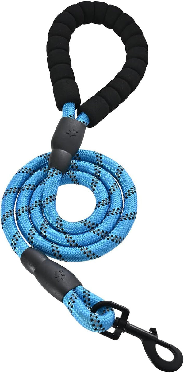Amazon Basics round Dog Leash, Heavy Duty, Durable Rope for Small, Medium, and Large Dogs, Lightweight Design for Walking, Training, and Outdoor Activities, Blue, 6 Ft9