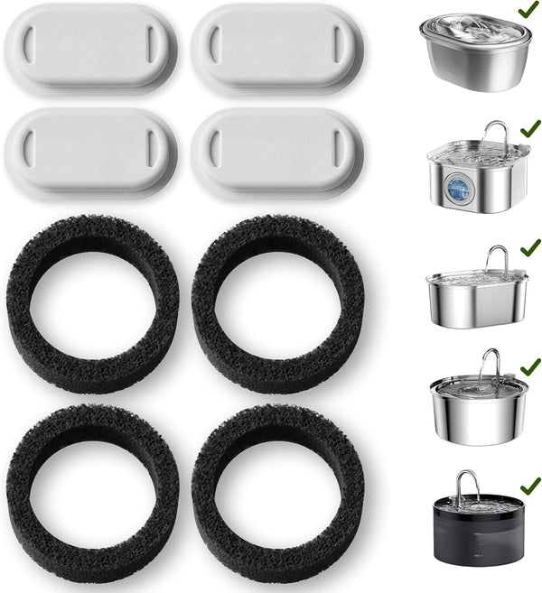 PETLIBRO Replacement Filters for Cat Water Fountain Stainless Steel, 67Oz/2L Adjustable Water Flow Pet Water Fountain, Super Quiet Dog Water Dispenser1