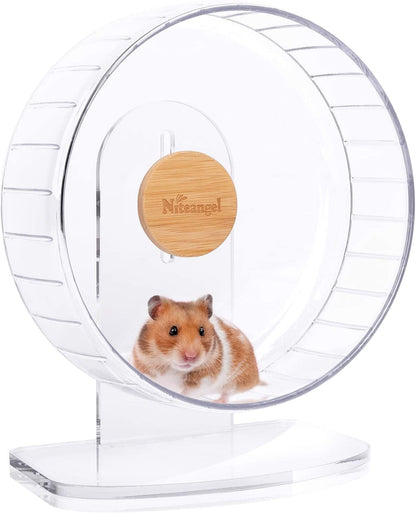 Niteangel Super-Silent Hamster Exercise Wheels: Quiet 10 Inch Running Wheel | Can 10.6-13.4" Adjustable Height - No Bend Back Spinner Running for Dwarf Syrian Hamster Gerbils Mice or Other Small Animal1