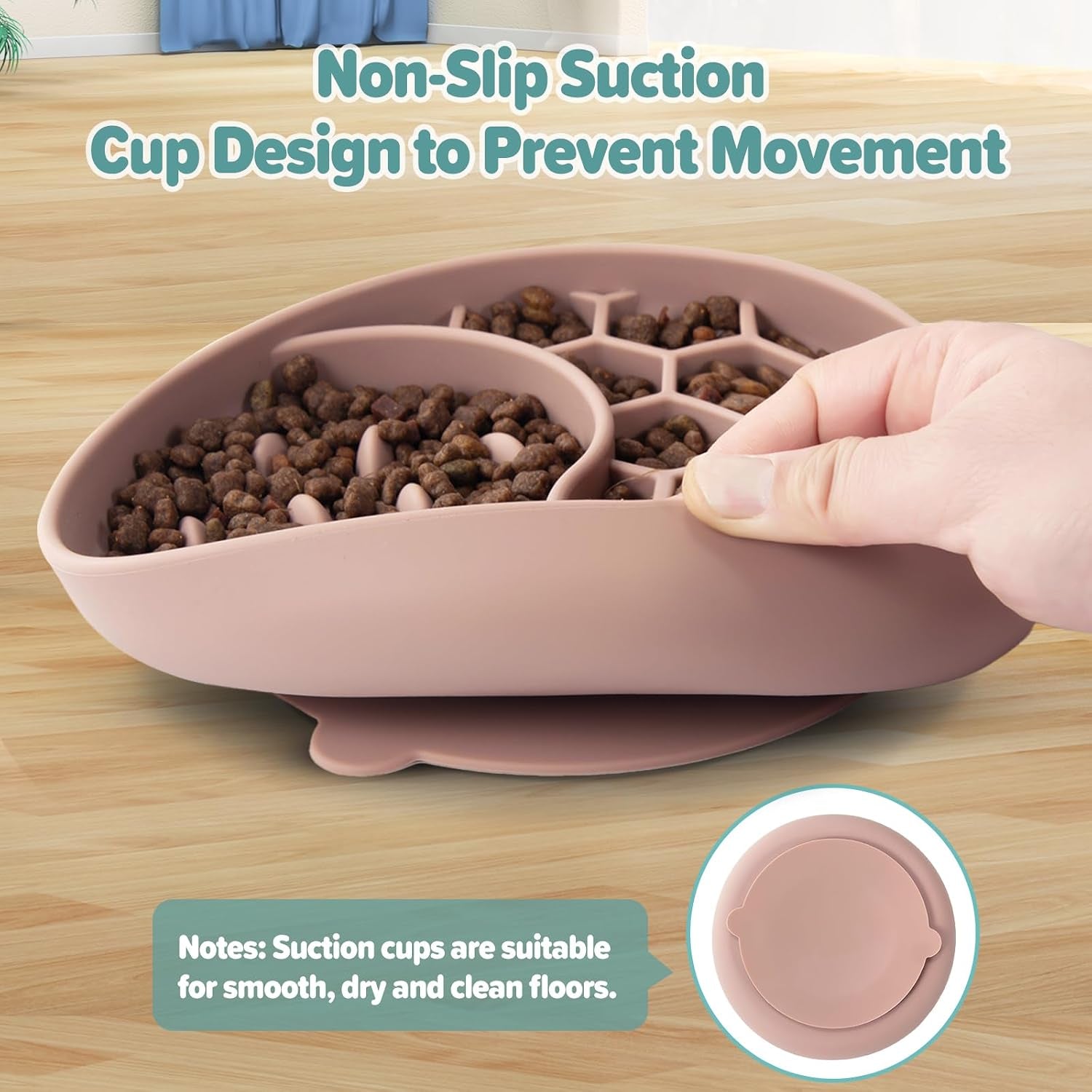 slow-feeder-dog-bowls-silicone-pet-food-bowls-with-suction-cups-non-slip-dog-feeding-slow-down-pet-eating-speed-for-fast-eaters-anxiety-relief-fun-added-pink