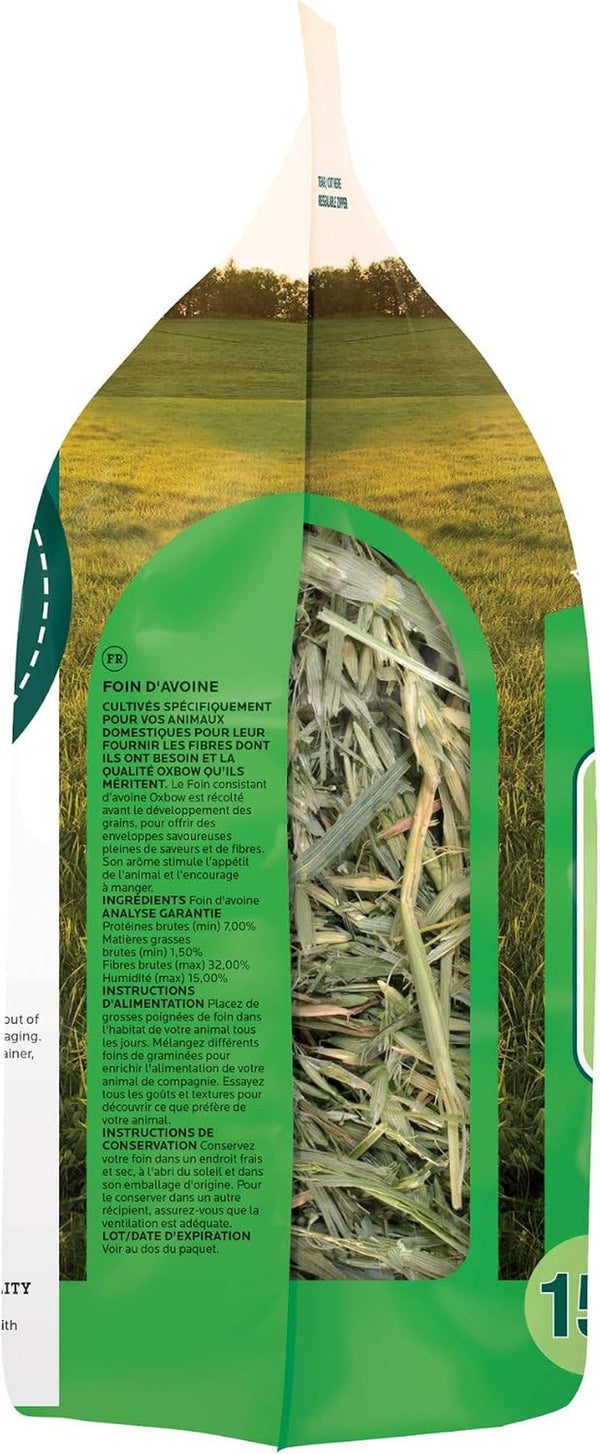 Oxbow Oat Hay, Rabbit & Guinea Pig Hay, High Fiber for Digestive Health, Grown in the USA, Veterinarian Recommended Small Pet Supplies, for Rabbits, Guinea Pigs, & Chinchillas, 15 Oz. | Oxbow Oat Hay, Bunny Hay for Rabbits, Guinea Pigs, Bunnies and Chinchillas, Hand-Sorted, De-Dusted, Made in USA7